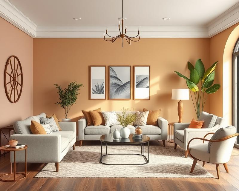 Kolory ścian do salonu: trendy 2024 i 2025 oraz inspiracje naturalne