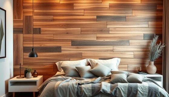 Pomysły na drewniane ściany w sypialni: inspiracje i aranżacje