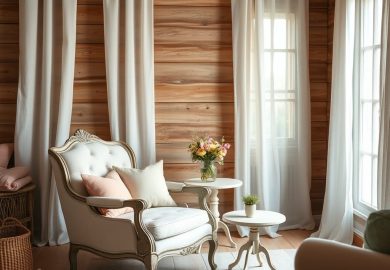 Styl shabby chic we wnętrzach: jak łączyć pastelową delikatność z postarzanym urokiem i naturalnymi materiałami