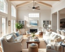 Styl hampton w salonie: jak połączyć wakacyjny klimat z elegancją i funkcjonalnością wnętrza