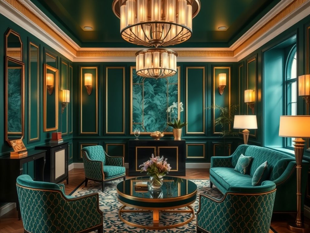 Styl art deco: jak dobrać kolory i materiały, by zachować elegancję i komfort użytkowania