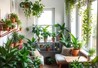 Urban jungle w małym mieszkaniu: jak stworzyć zieloną oazę bez zagracenia przestrzeni