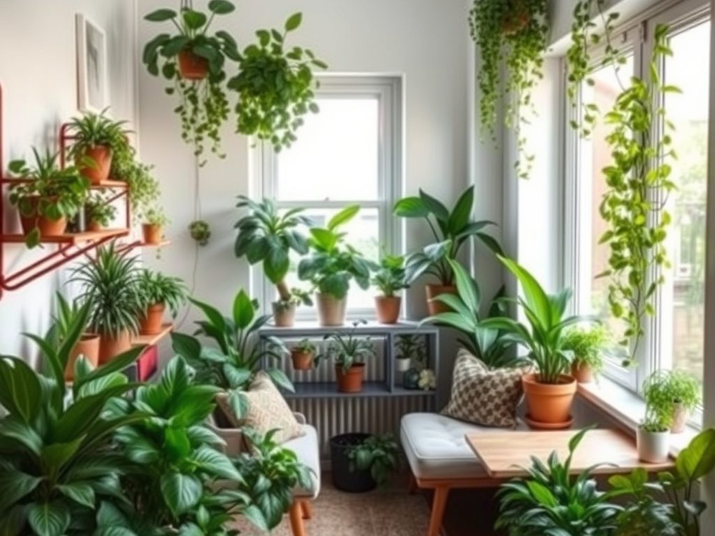 Urban jungle w małym mieszkaniu: jak stworzyć zieloną oazę bez zagracenia przestrzeni