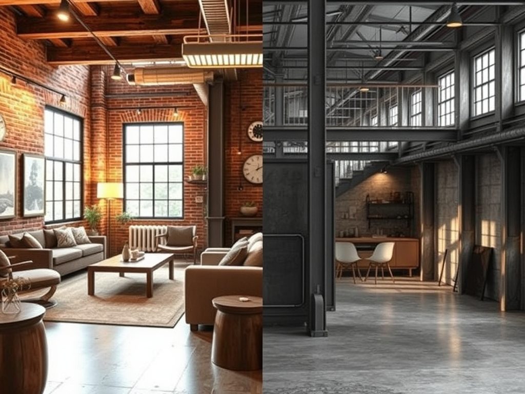 Styl loftowy a industrialny: kluczowe różnice w designie i atmosferze wnętrz