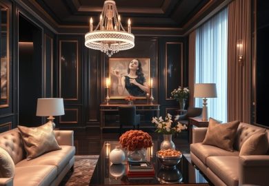 Styl glamour we wnętrzach: jak łączyć luksus, blask i funkcjonalność z umiarem