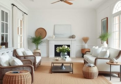Styl Hampton: kluczowe cechy i zasady aranżacji dla komfortowych, nadmorskich wnętrz