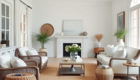 Styl Hampton: kluczowe cechy i zasady aranżacji dla komfortowych, nadmorskich wnętrz