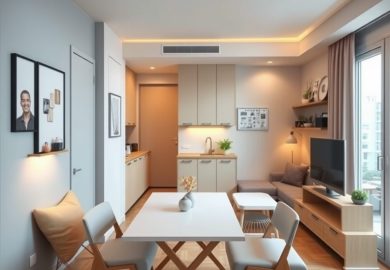 Planowanie wnętrza kawalerki od podstaw: jak funkcjonalnie podzielić przestrzeń i oszczędzić miejsce