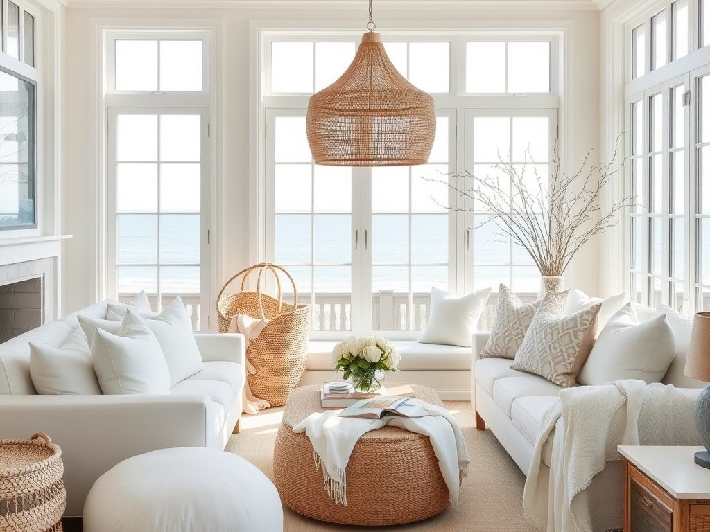 Styl Hampton w tekstyliach i dodatkach: jak stworzyć elegancką i przytulną przestrzeń z nadmorskim klimatem