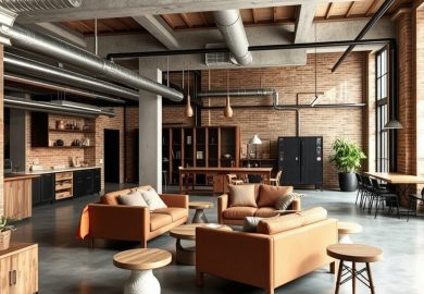 Styl industrialny bez cegły: jak stworzyć surową i wygodną aranżację wnętrza