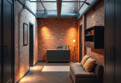 Styl loftowy w przedpokoju: jak połączyć surowość z funkcjonalnością i przytulnością