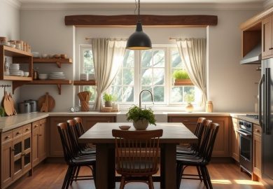 Styl farmhouse w kuchni: jak połączyć rustykalną przytulność z nowoczesną funkcjonalnością