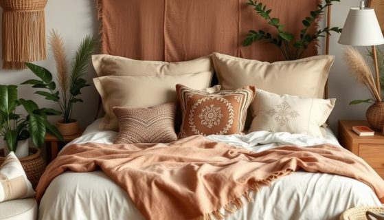 Styl boho w sypialni: jak łączyć naturalne materiały i wzory dla przytulnej atmosfery