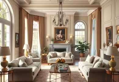Styl klasyczny w salonie: jak urządzić elegancką i harmonijną przestrzeń krok po kroku