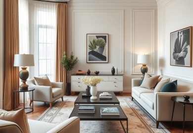 Styl modern classic w salonie: jak połączyć elegancję z nowoczesną funkcjonalnością krok po kroku