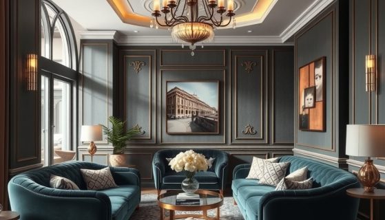 Styl art deco we wnętrzu: jak połączyć luksus z funkcjonalnością i harmonią aranżacji