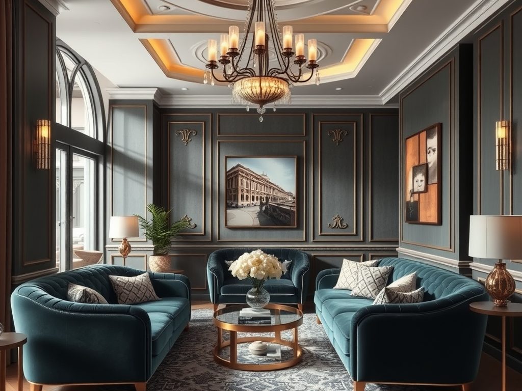 Styl art deco we wnętrzu: jak połączyć luksus z funkcjonalnością i harmonią aranżacji