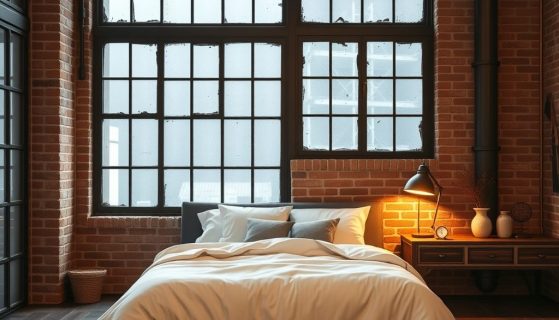 Styl industrialny w sypialni: jak połączyć surowość z komfortem i funkcjonalnością