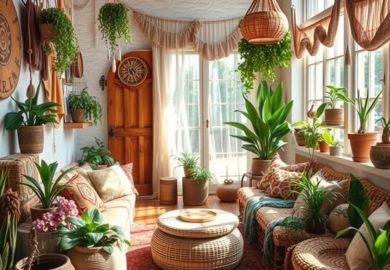 Styl boho w mieszkaniu: jak połączyć naturalność, kolory i eklektyczne dodatki tworząc przytulną przestrzeń