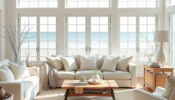 Styl Hampton wnętrza: jak połączyć nadmorską elegancję z naturalnym komfortem domu