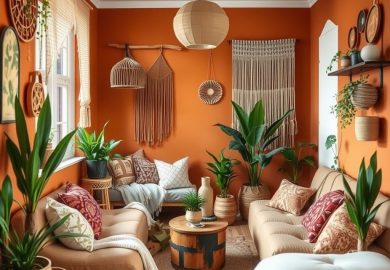 Kolory ścian w stylu boho: jak dobrać barwy dla harmonii i przytulności wnętrza