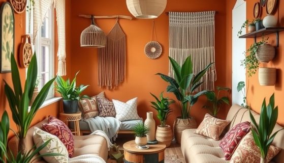 Kolory ścian w stylu boho: jak dobrać barwy dla harmonii i przytulności wnętrza