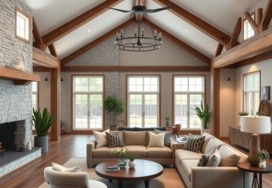 Styl modern farmhouse w aranżacji wnętrz: jak połączyć rustykalny urok z nowoczesnym komfortem