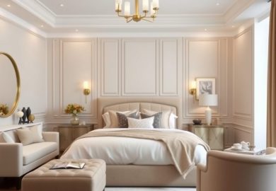 Styl modern classic w sypialni: jak połączyć elegancję z funkcjonalnością krok po kroku