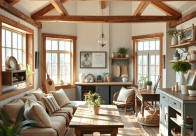 Styl farmhouse w praktyce: kluczowe cechy i zasady aranżacji przytulnych wnętrz