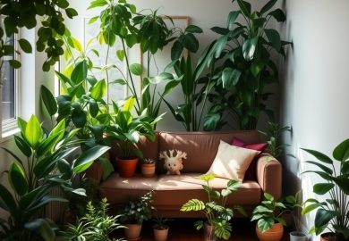 Urban jungle w salonie: jak stworzyć zieloną oazę, która oszczędza miejsce i czas pielęgnacji