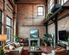 Styl loftowy w salonie: jak urządzić przestrzeń łącząc surowość z przytulnością i funkcjonalnością