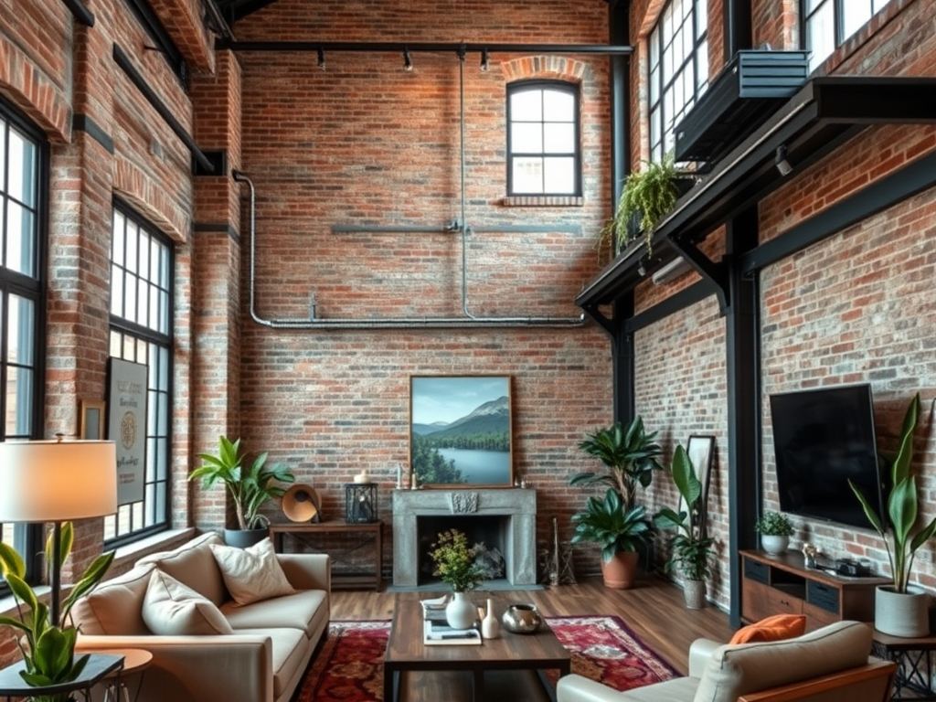 Styl loftowy w salonie: jak urządzić przestrzeń łącząc surowość z przytulnością i funkcjonalnością