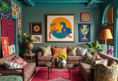 Jak łączyć wzory w stylu maksymalistycznym, by stworzyć harmonijną i wygodną przestrzeń