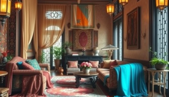 Styl orientalny we wnętrzach: jak stworzyć harmonijną przestrzeń pełną kolorów i wzorów