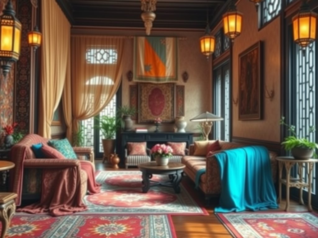 Styl orientalny we wnętrzach: jak stworzyć harmonijną przestrzeń pełną kolorów i wzorów